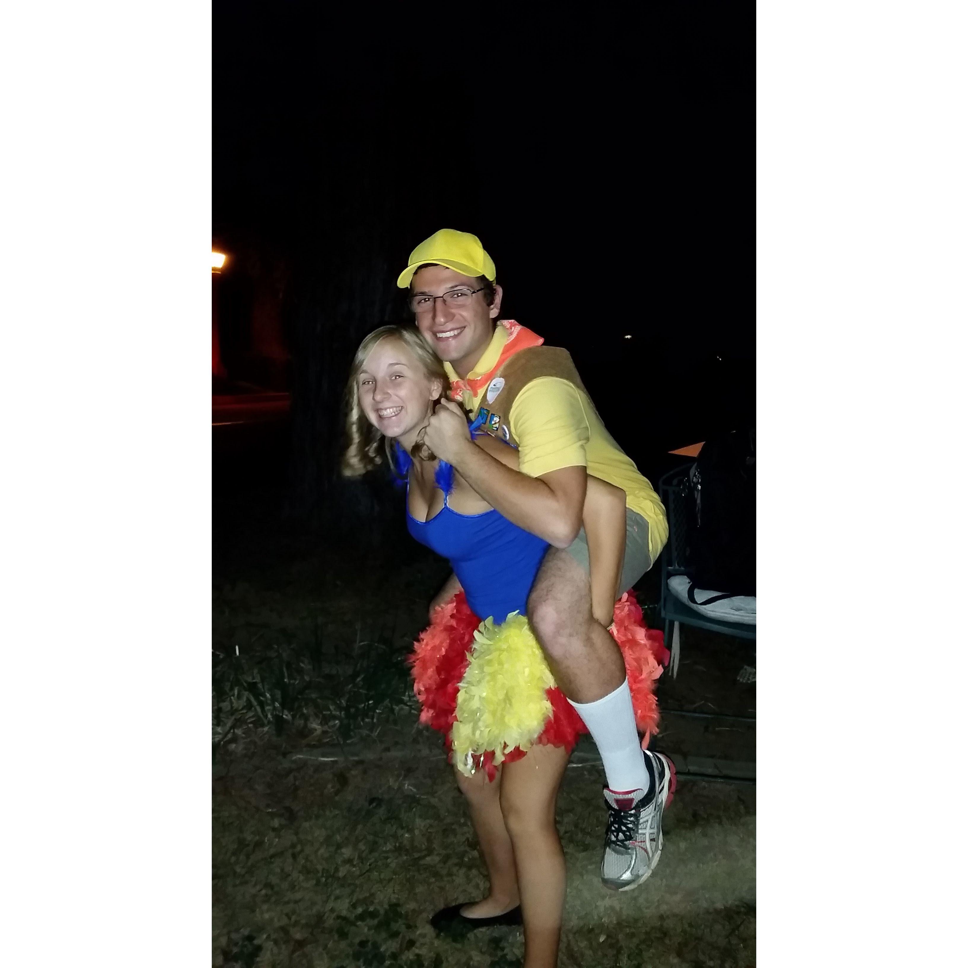 First time dressing up together for Halloween Alexis as Kevin and Chris as Russel