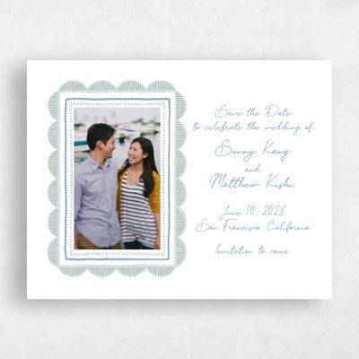 Blue Photo Wedding Save the Date - Costa Photo