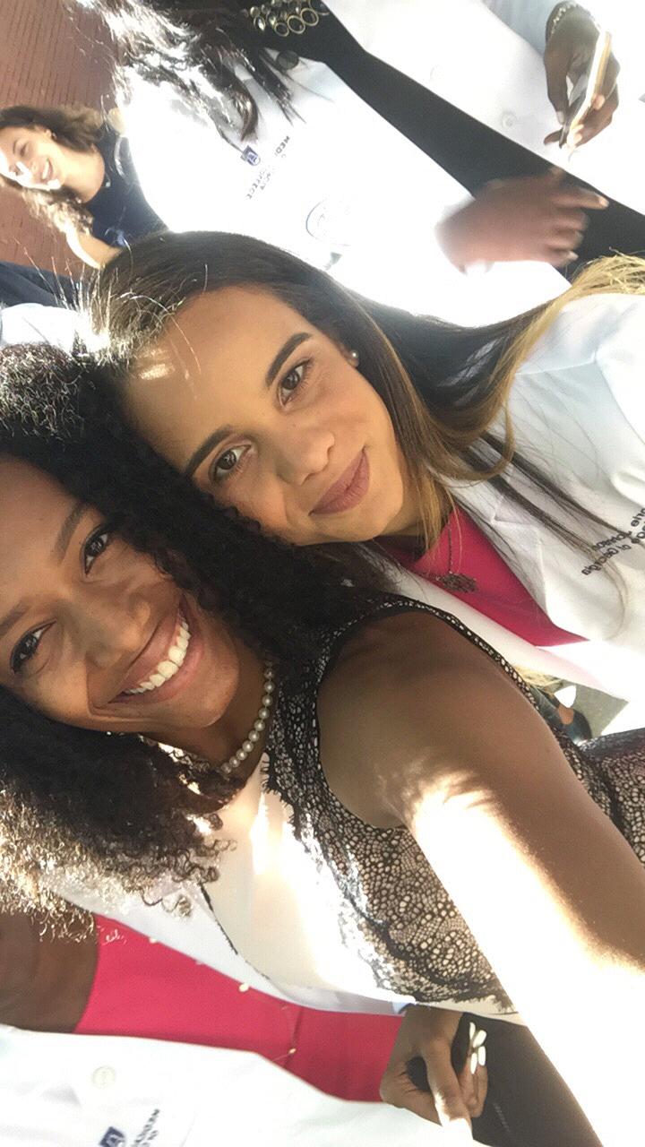 Denise & Margaux at their White Coat Ceremony