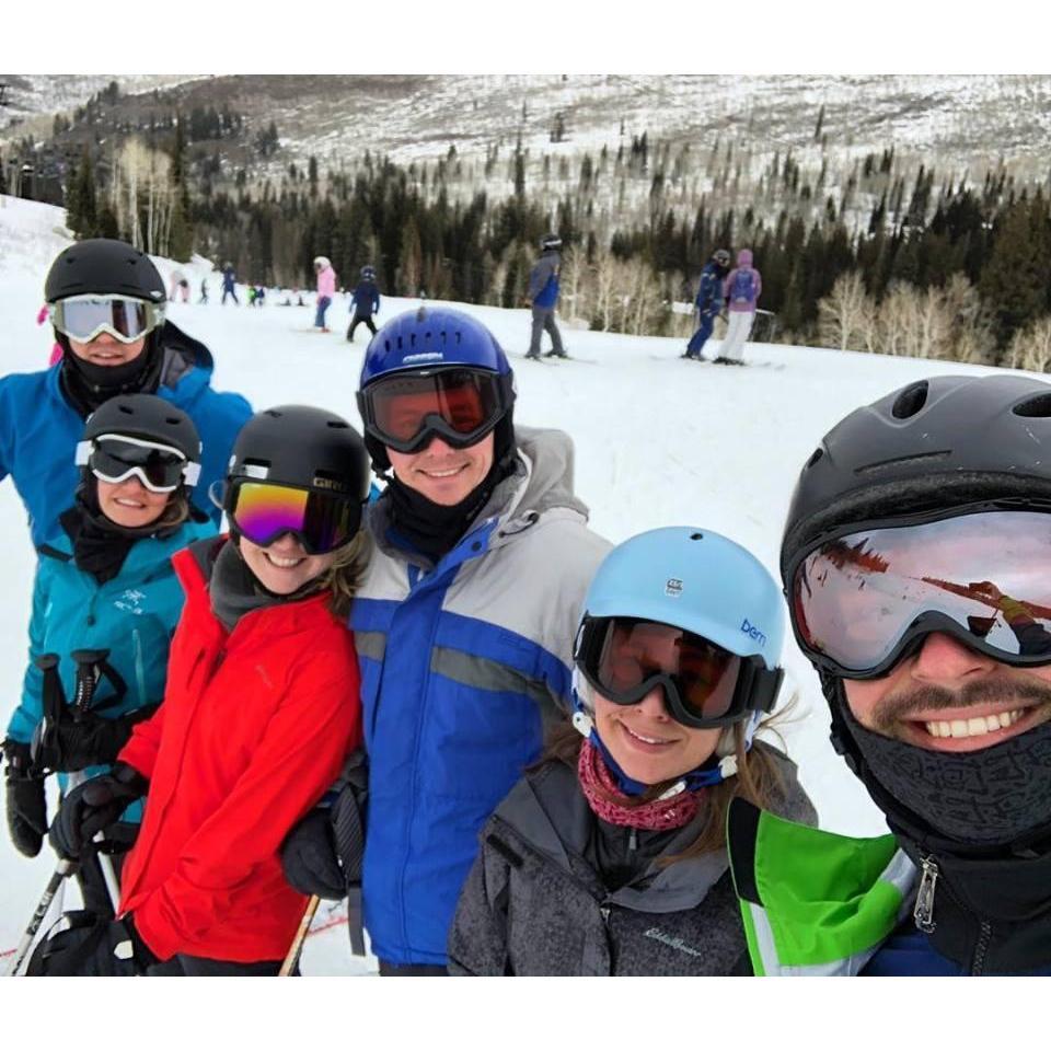 We celebrated getting engaged by skiing in Park City, Utah the next day with great friends!