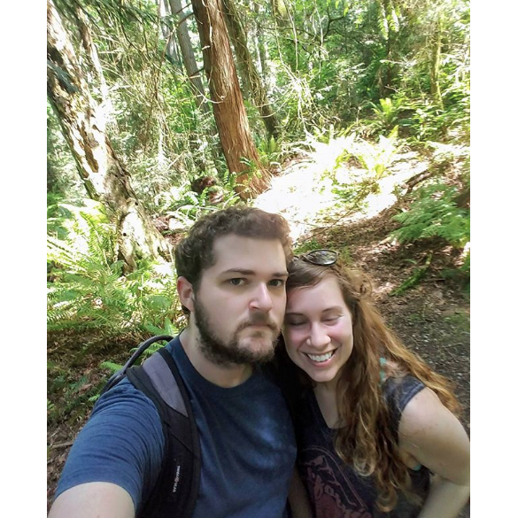 Hiking the Saint Edwards park trail in Kenmore, WA. Circa 2017.