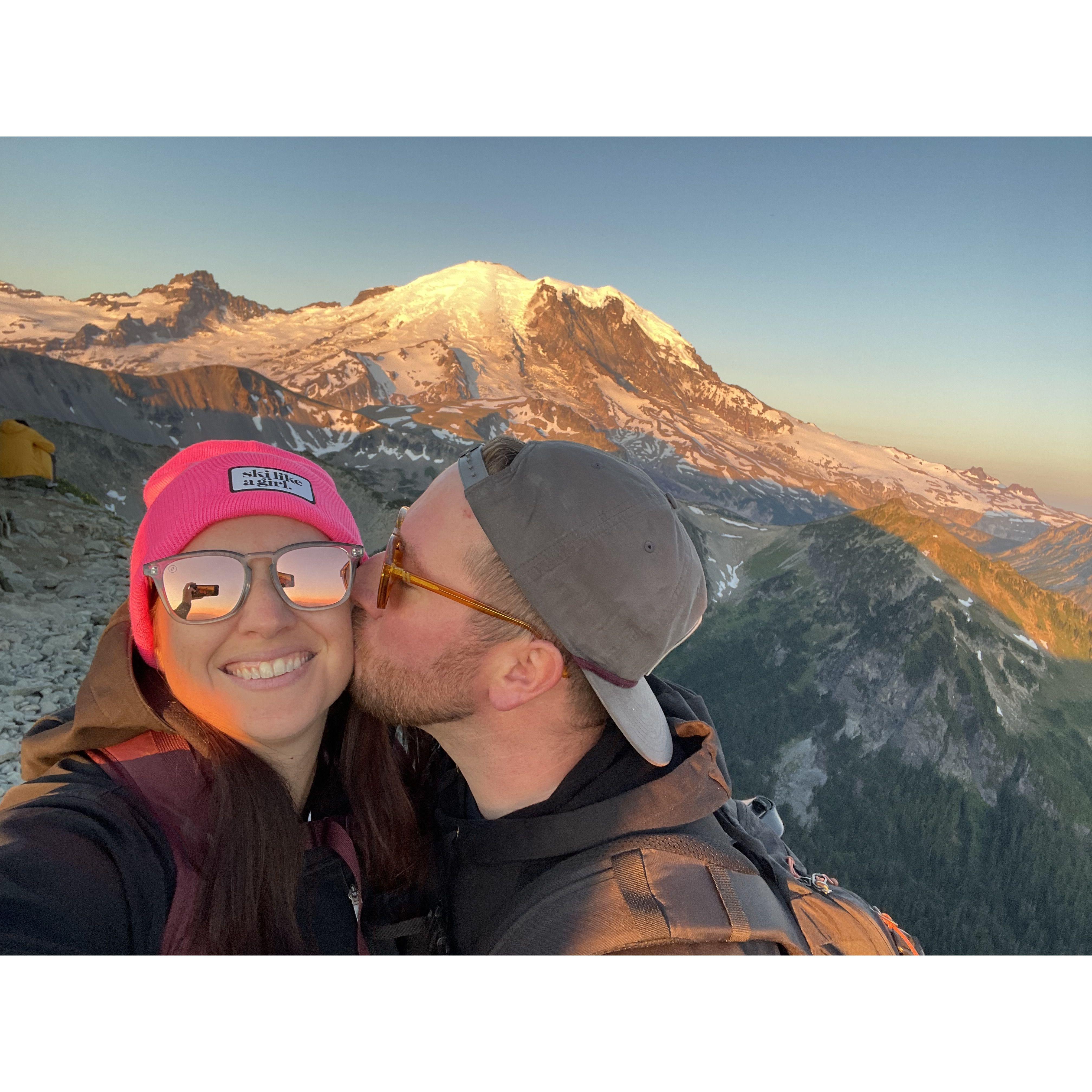 Sunrise hike at Mt. Rainier