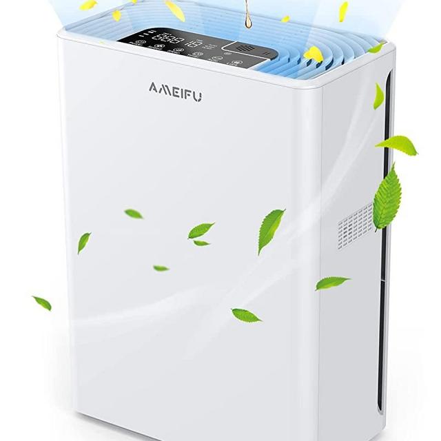 Air Purifiers for Home Large Room up to 1620ft², AMEIFU Hepa Air Purifier, H13 True HEPA Air Filter for Pets Hair, Dander, Smoke, Pollen, Smell, 3 Fan Speeds, 5 Timer, Sleep Mode 15DB Air Cleaner