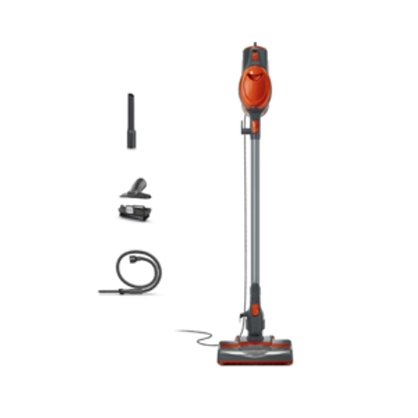 Shark HV302 Rocket Pet Corded Stick Vacuum, Lightweight with Swivel Steering for Carpets & Hard Floors, Converts to Hand Vacuum, Includes Crevice Tool, Pet Multi-Tool & Precision Duster, Orange