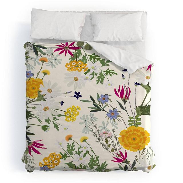 King Iveta Abolina Bretta 100% Cotton Duvet Set Yellow - Deny Designs