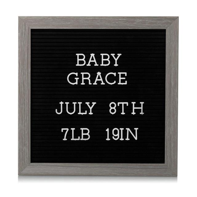 Pearhead 10" x 10'' Letterboard Set - Dark Gray