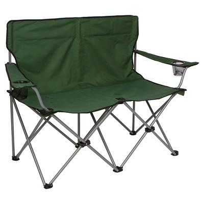 Product description page - Trademark Innovation Loveseat Style Double Camp Chair with Steel Frame