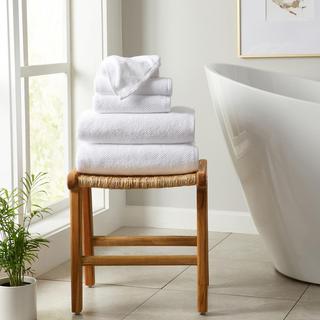 Acacia 6-Piece Cotton Textured Bath Towel Set