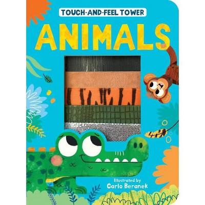 Touch-And-Feel Tower Animals - by Patricia Hegarty (Board_book)