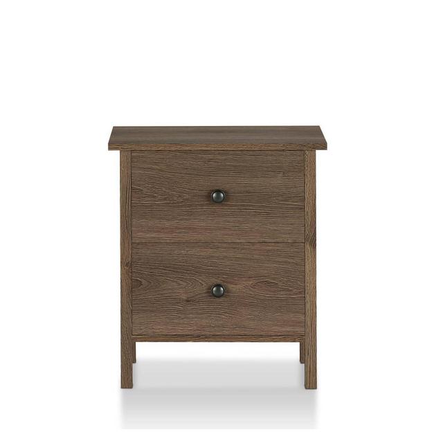 Cecilia 2 Drawer Nightstand Walnut - miBasics