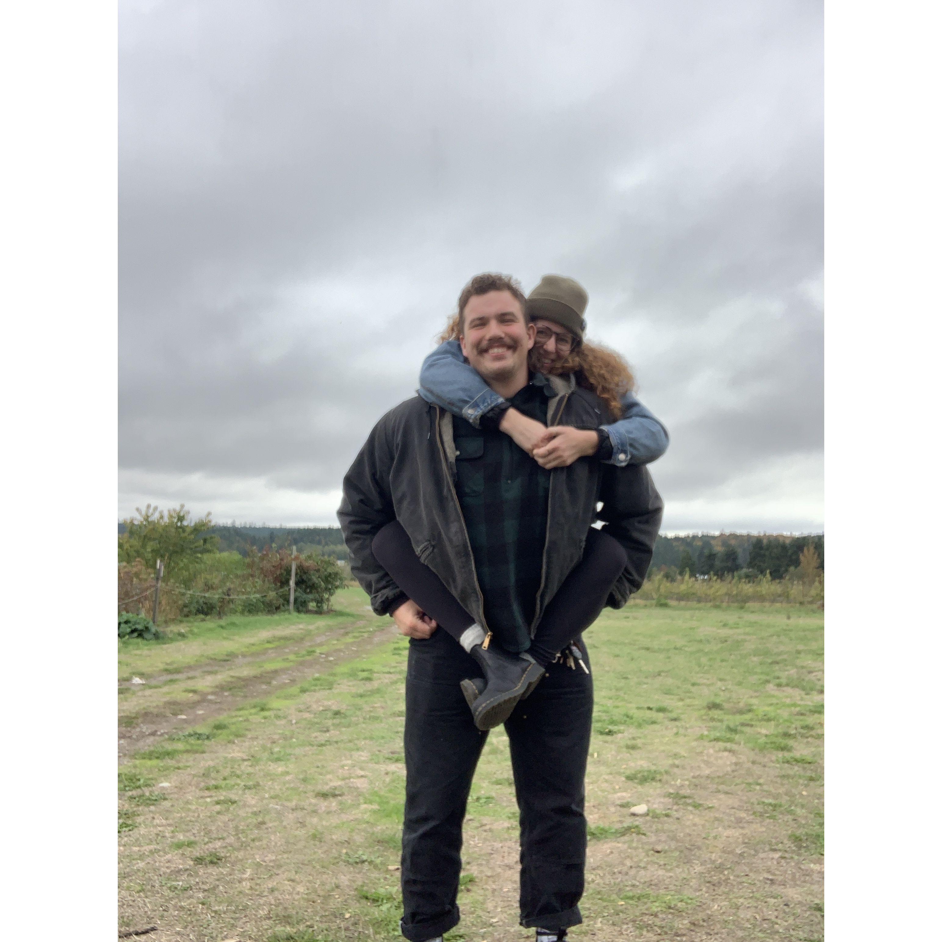 One of our first photos together as a couple in 2021
