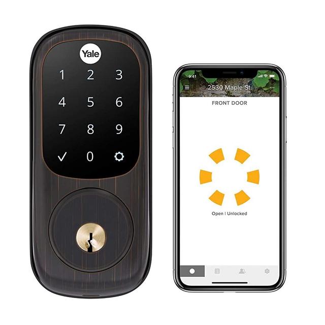 Yale Assure Lock Touchscreen with Wi-Fi and Bluetooth Deadbolt - Works with Amazon Alexa, Google Assistant, HomeKit, Airbnb and More - Bronze