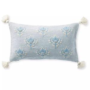 Kemp Pillow Cover, Coastal Blue