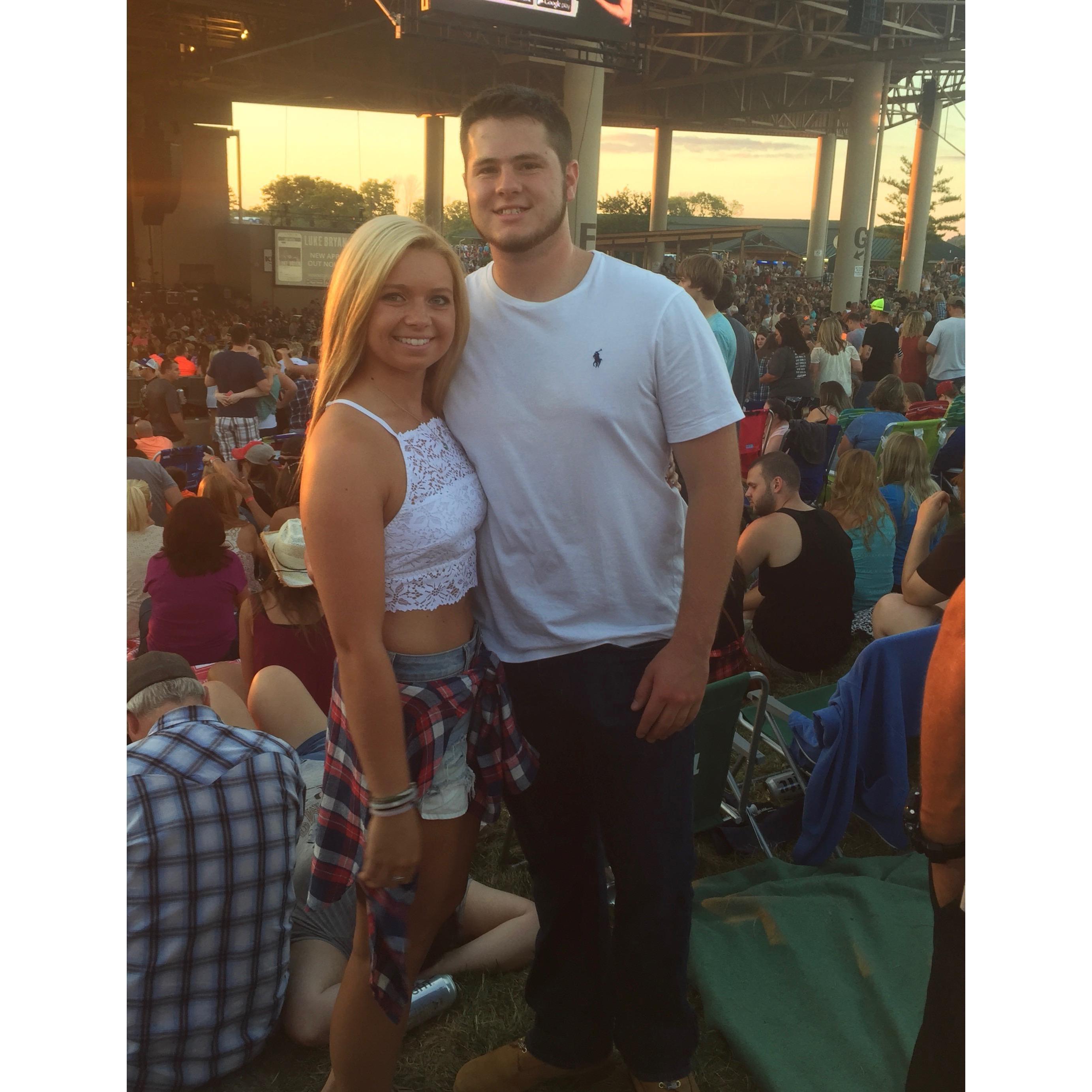 First concert together, Luke Bryan.