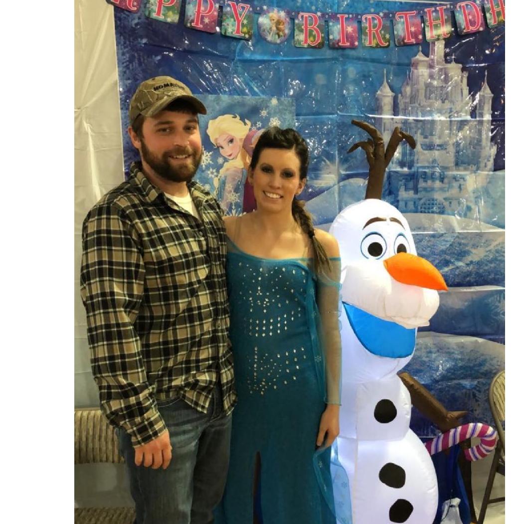 Our very first picture together at Brailey and Paisley's birthday party, as I was dressed up as Elsa.