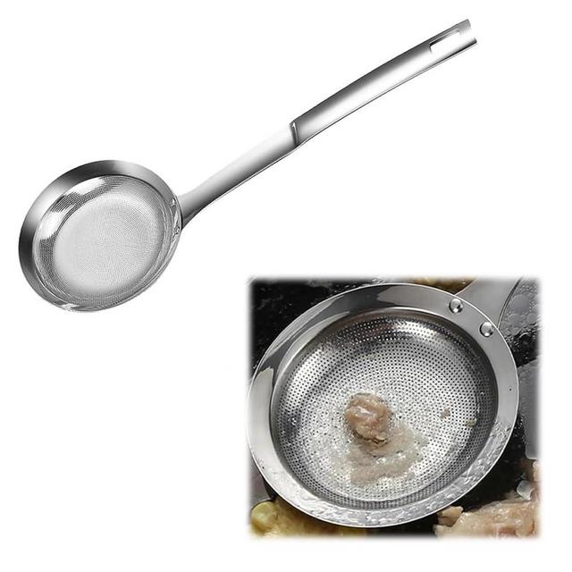 Fine Mesh Stainless Steel Colander, 2024 Upgrade Spoon Extra Fine Mesh Strainer with Handle,Sieve Fine Mesh Colander Spoon Strainer Oil Filter Food Strainer Kitchen Gadget (Small)