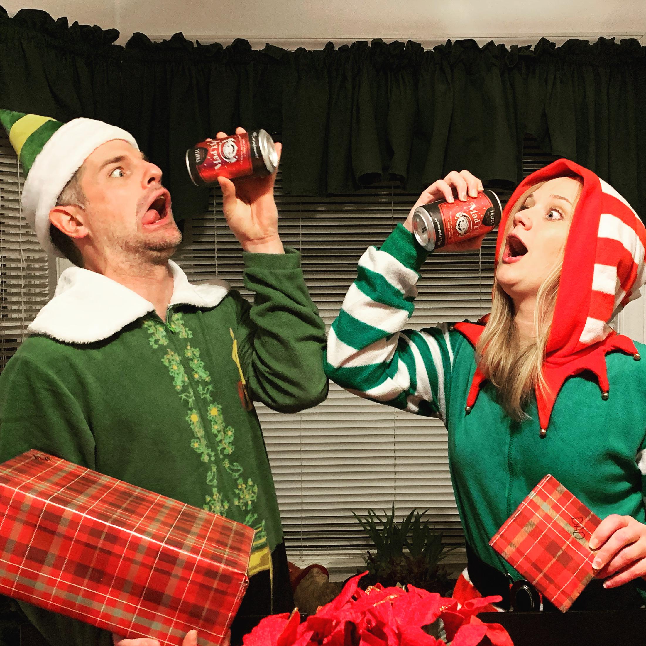 Arriving at family Christmas as Mad Elves