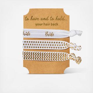 Bride Hair Ties, Set of 3