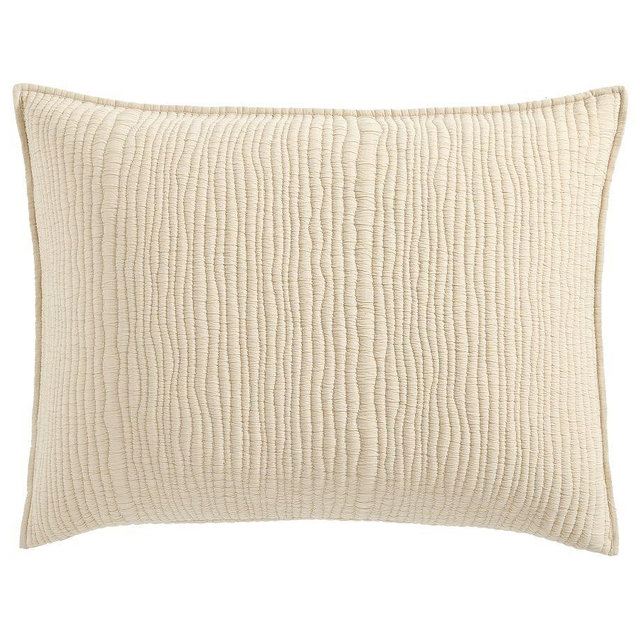Coastal Washed Quilted Sham, Oatmeal, Standard
