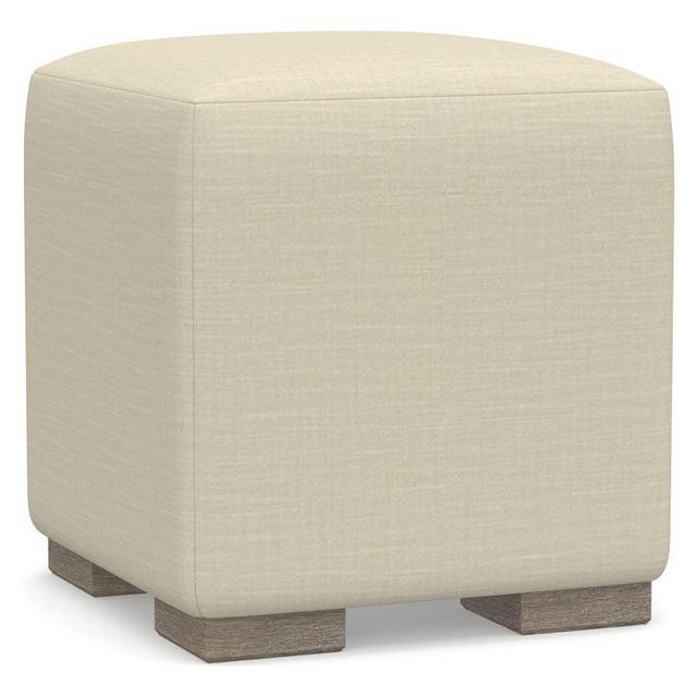 Universal Upholstered Cube, Performance Boucle Oatmeal
