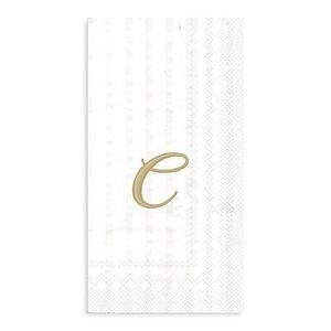 Paper Monogram Letter "C" Guest Towels (16-Pack)