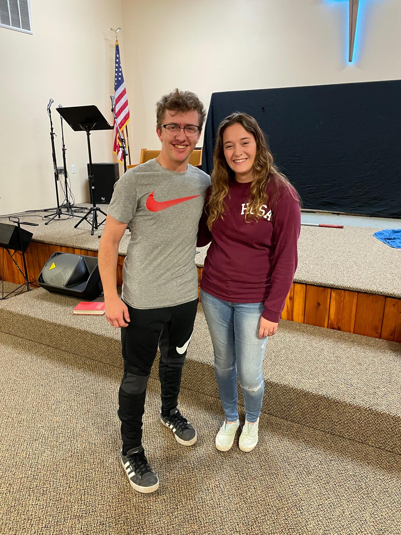 Our first photo as a couple - after Zak’s baptism.