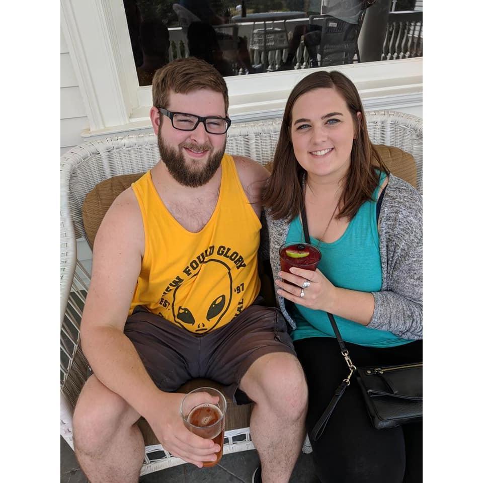 Celebratory engagement drinks!