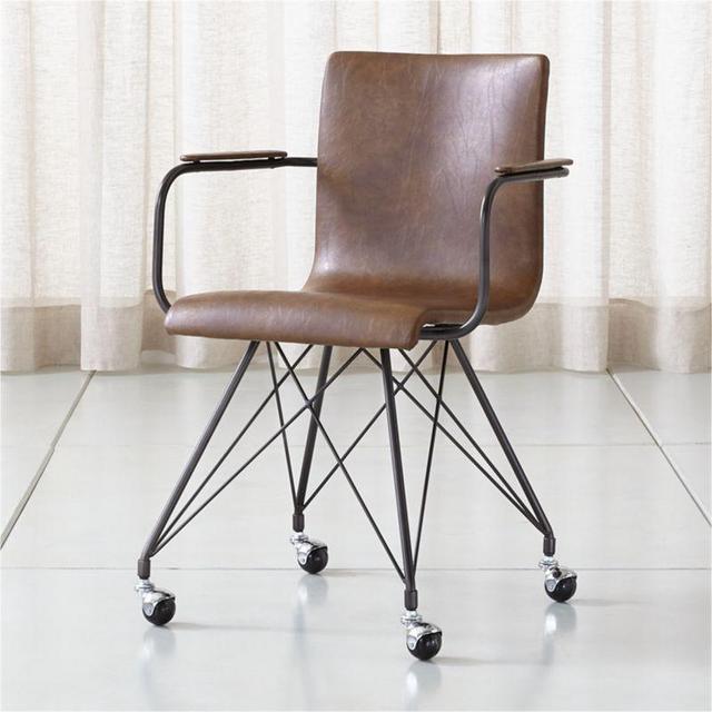 Colt Vegan Leather Office Chair - Crate & Barrel