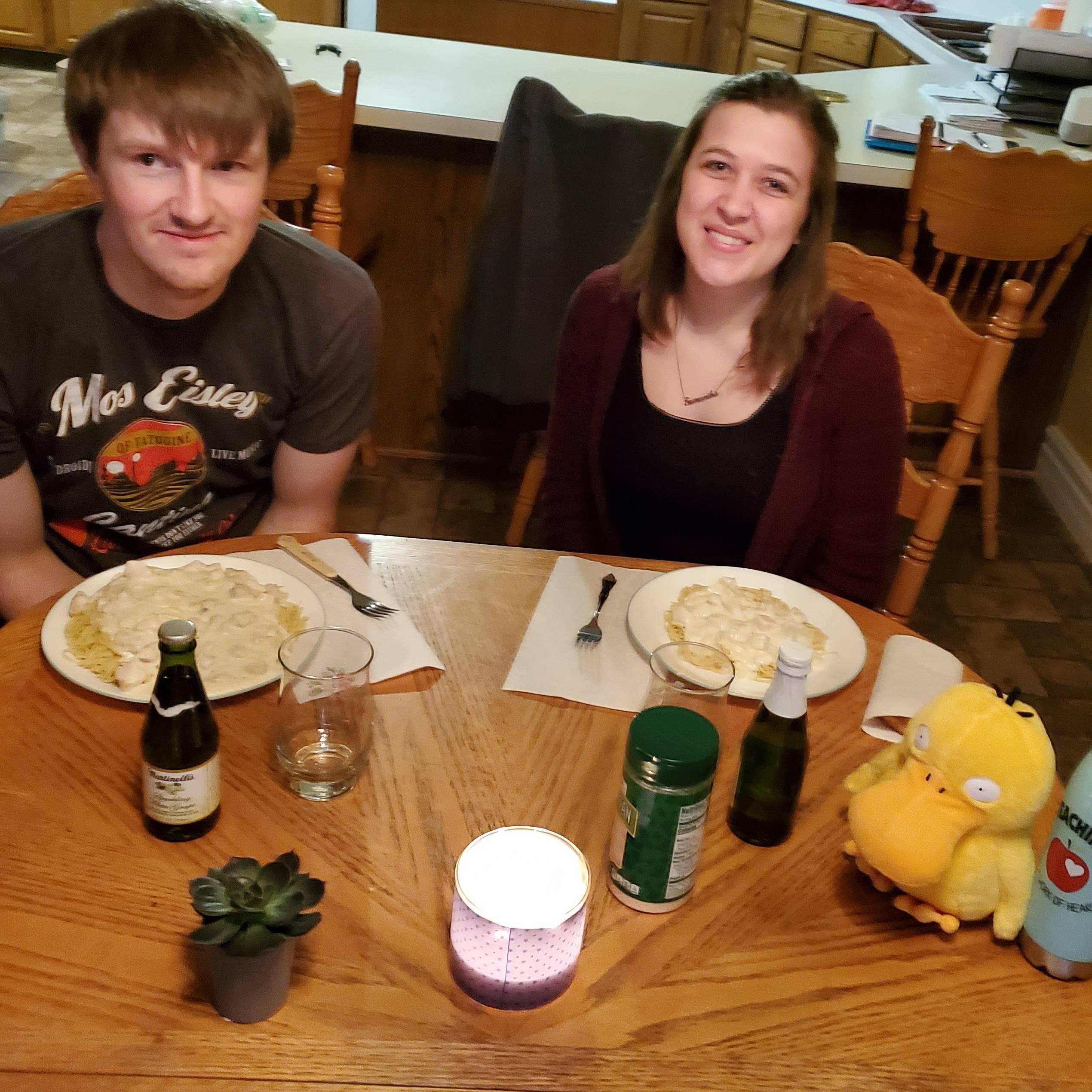 Valentines supper with plant and Psyduck