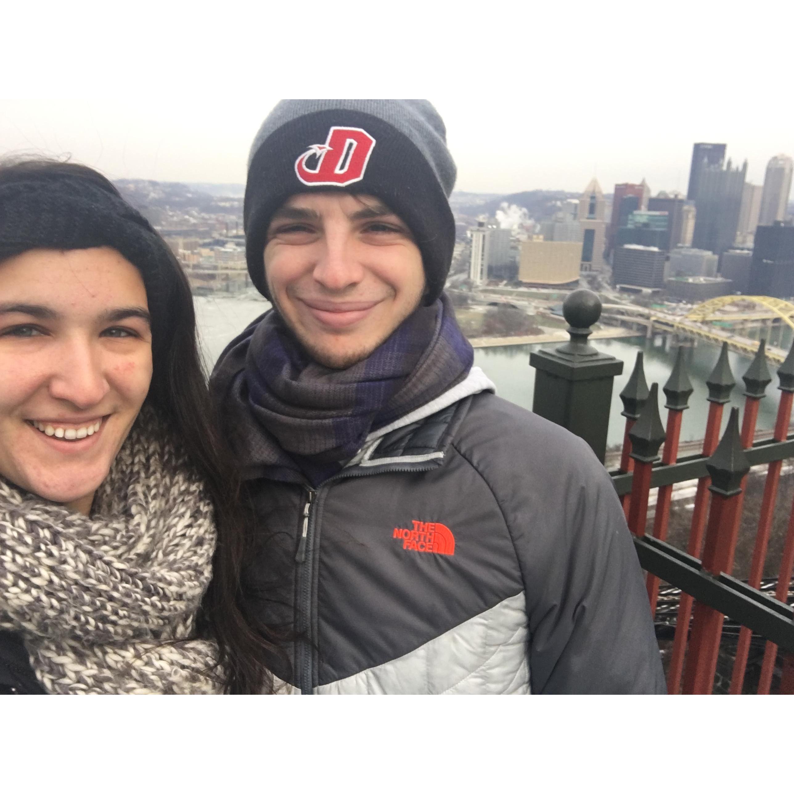 Ryan's first ever visit to Pittsburgh, January 2016. It was freezing cold and we got snowed in. Foreshadowing, perhaps?
