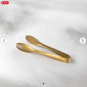 Serving Tongs - Matte Gold