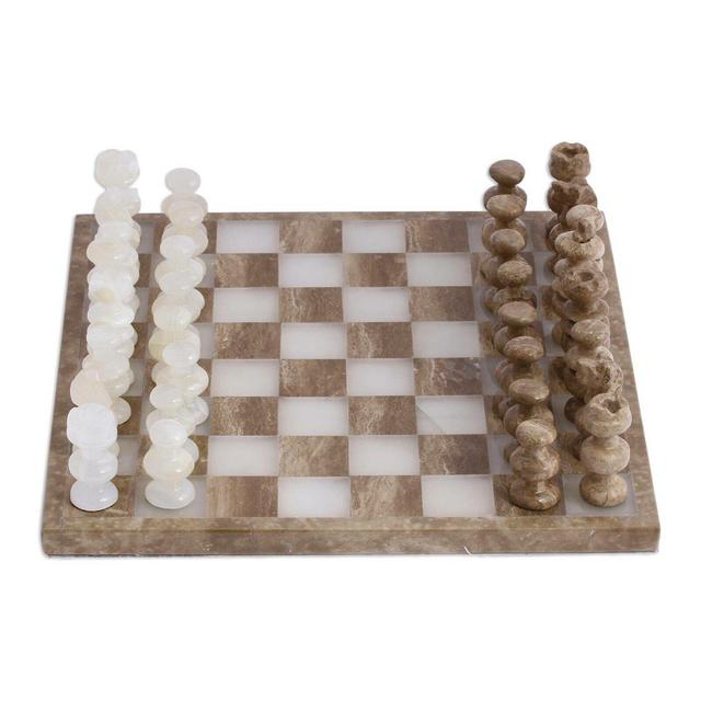Handmade Chesaning Brown Chess Board Game
