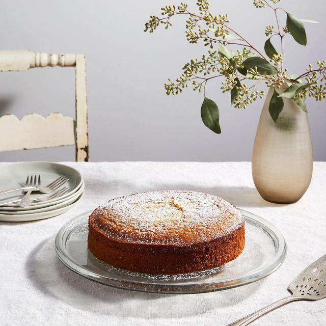 Hand-Blown Recycled Glass Cake Stand