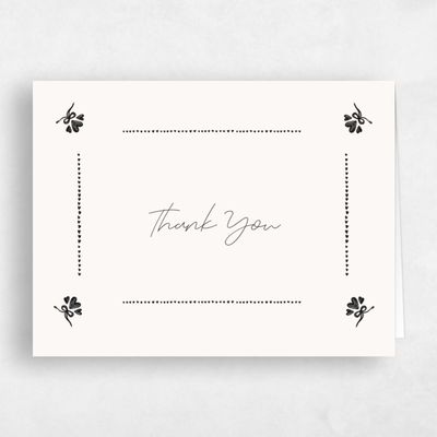 Beige Whimsical Wedding Thank You - Coeur Landscape