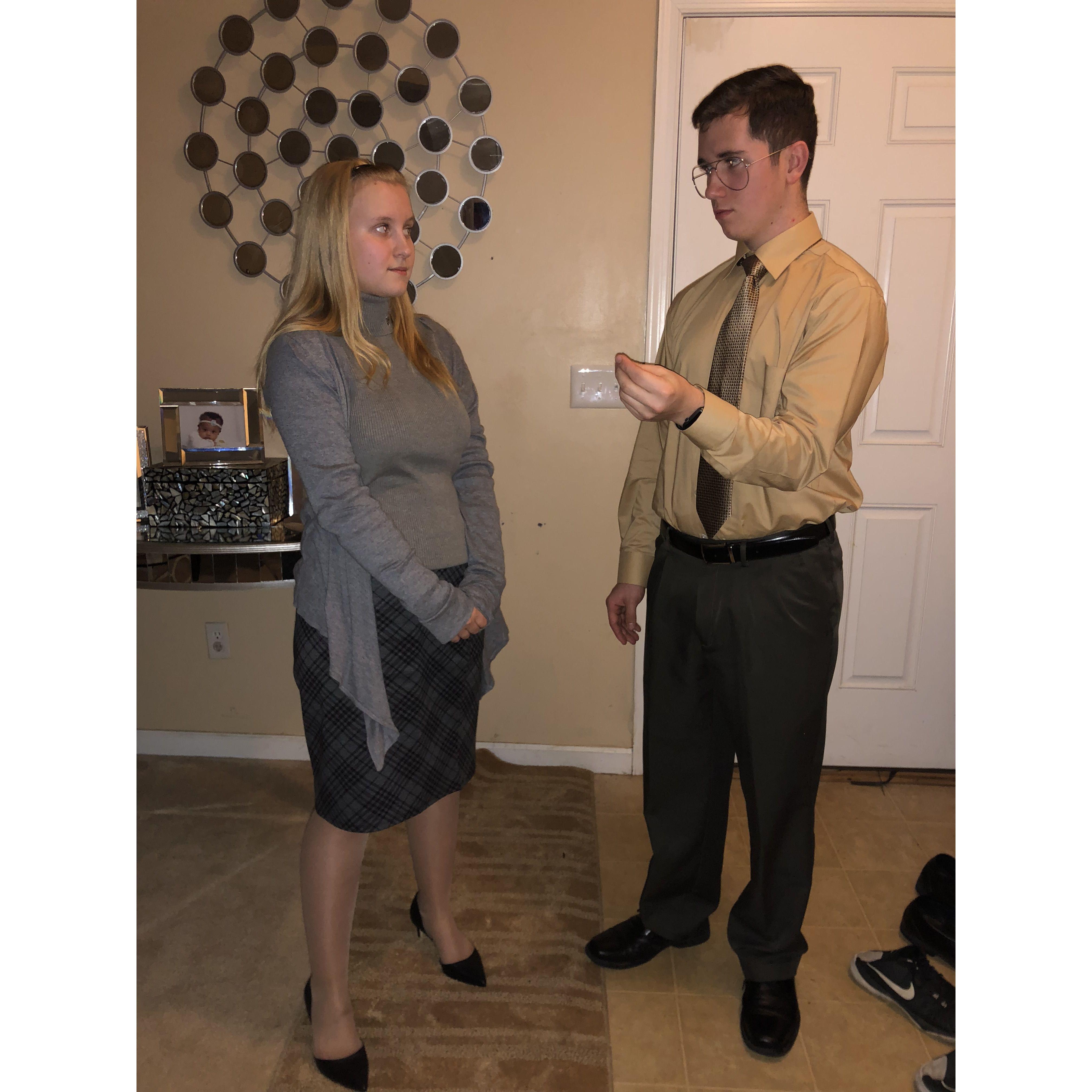 Our Best Halloween Costume to date (Dwight & Angela)