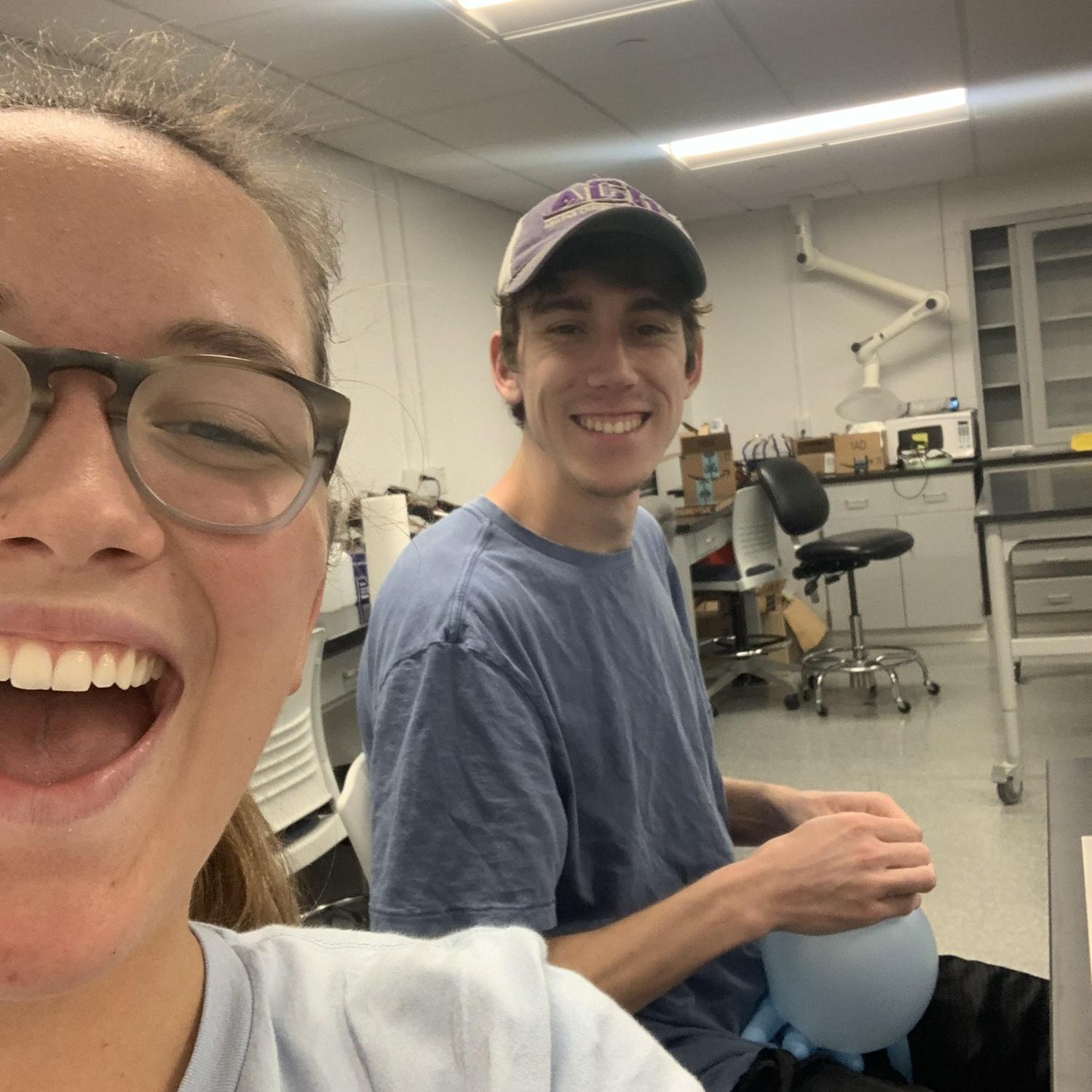 June 2021 - Our first photo together during our nuclear physics research internship at ACU