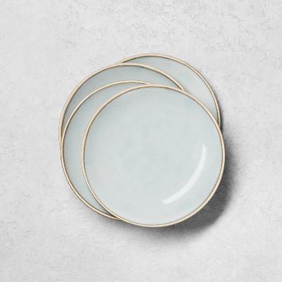 Stoneware Reactive Exposed Rim Appetizer Plate Blue - Hearth & Hand™ with Magnolia