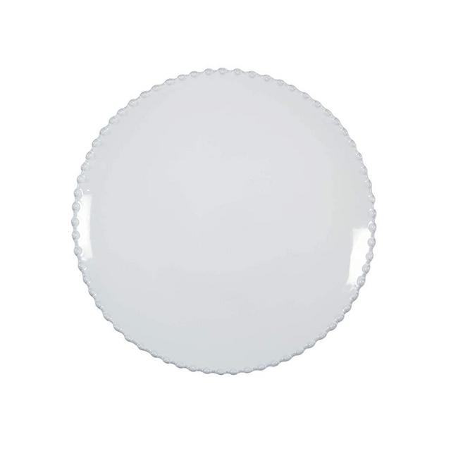 COSTA NOVA Pearl Collection Stoneware Ceramic Salad Plate 8.75", White