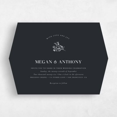 Black Diamond Wedding Invitation - Bellisi Landscape