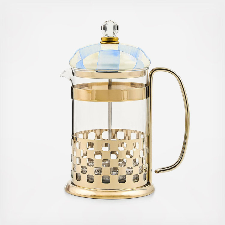 MacKenzie-Childs, Sky Check French Press | Zola