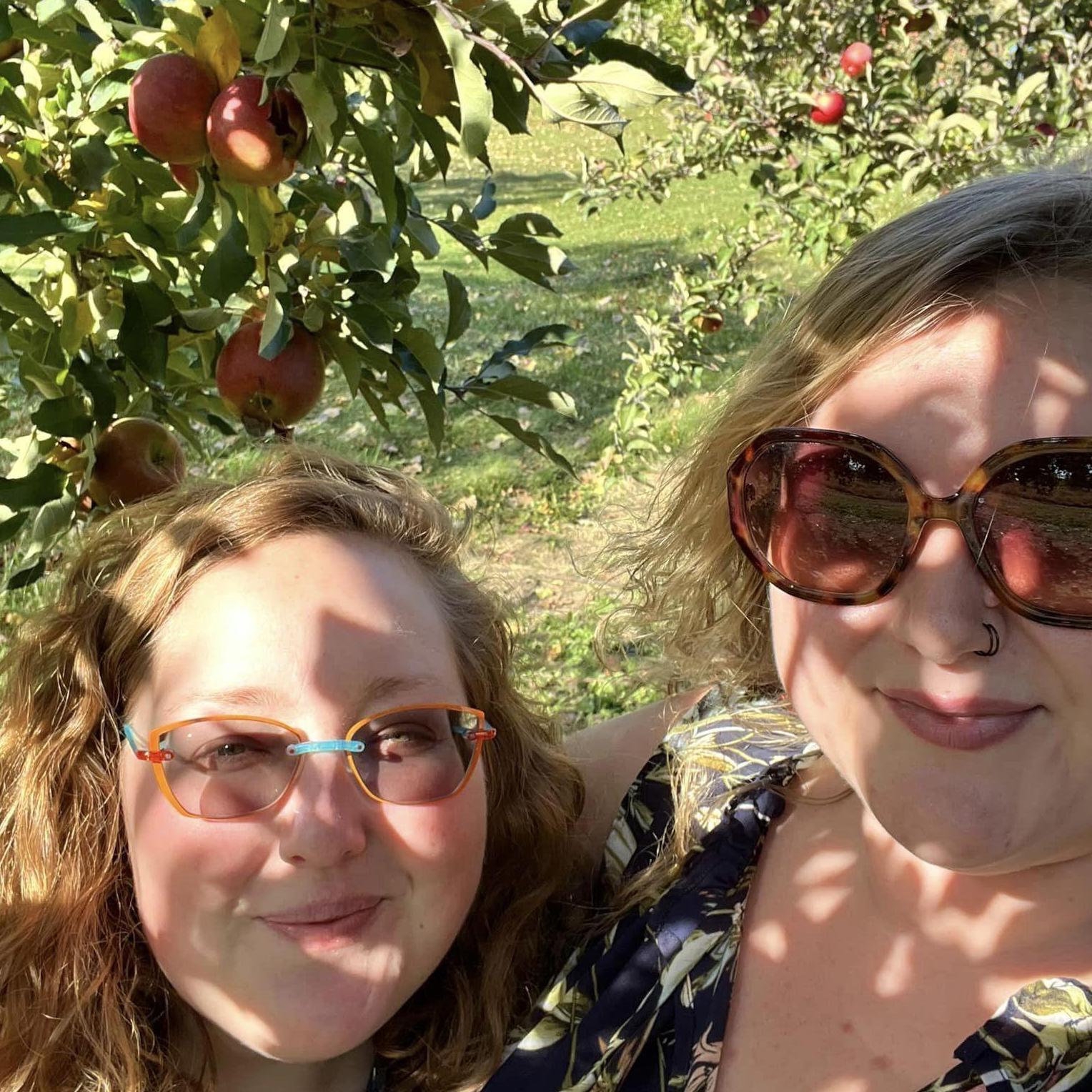 We both love going apple picking in the fall!