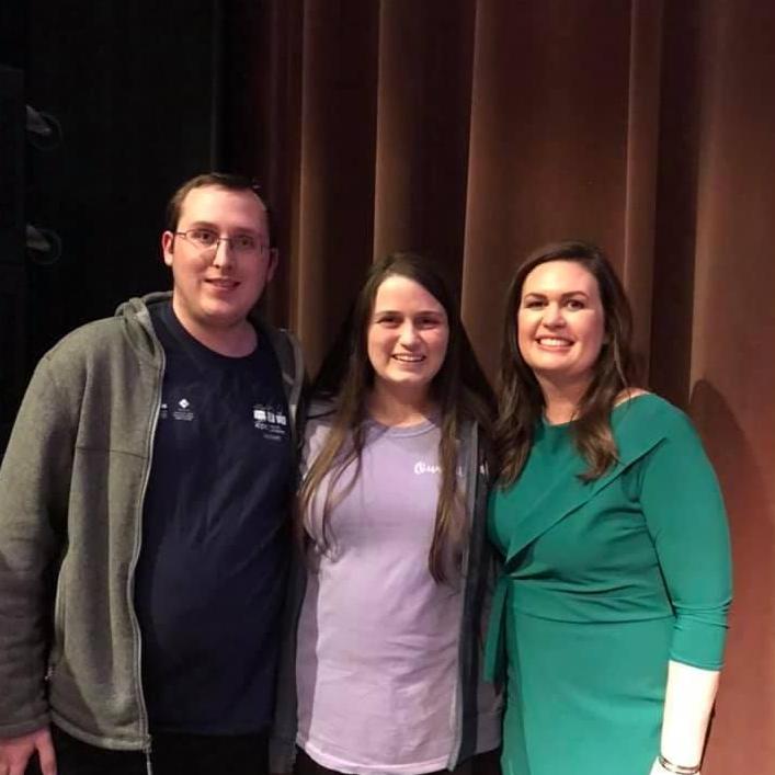 Taken Spring 2020 (Before Coronavirus kicked us off campus) - Meeting Sarah Huckabee together!