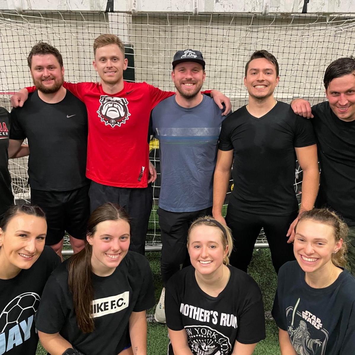 We won! Dan loves soccer so much and forces Petra to play as a part of their relationship. At least they won!