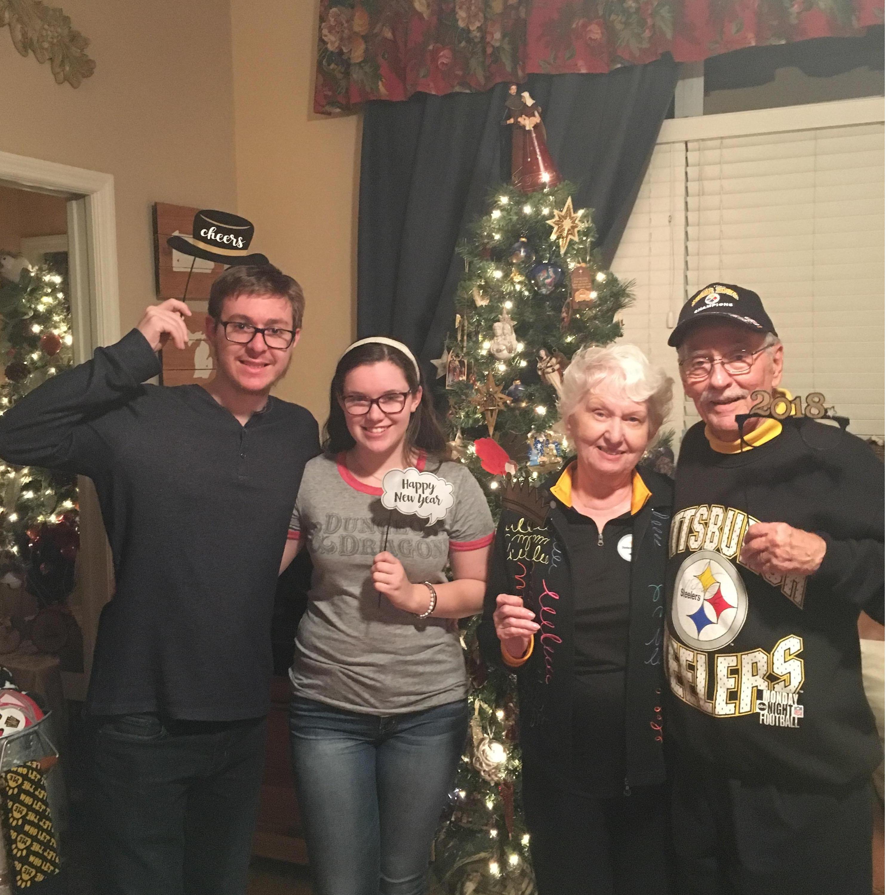 New years celebration with mum mum and poppy.