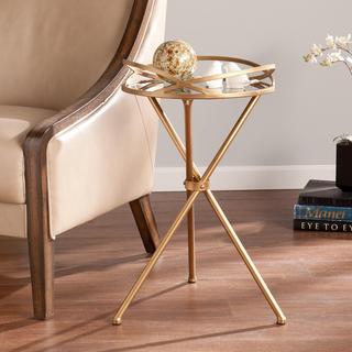 Leslie Mirrored Accent Table