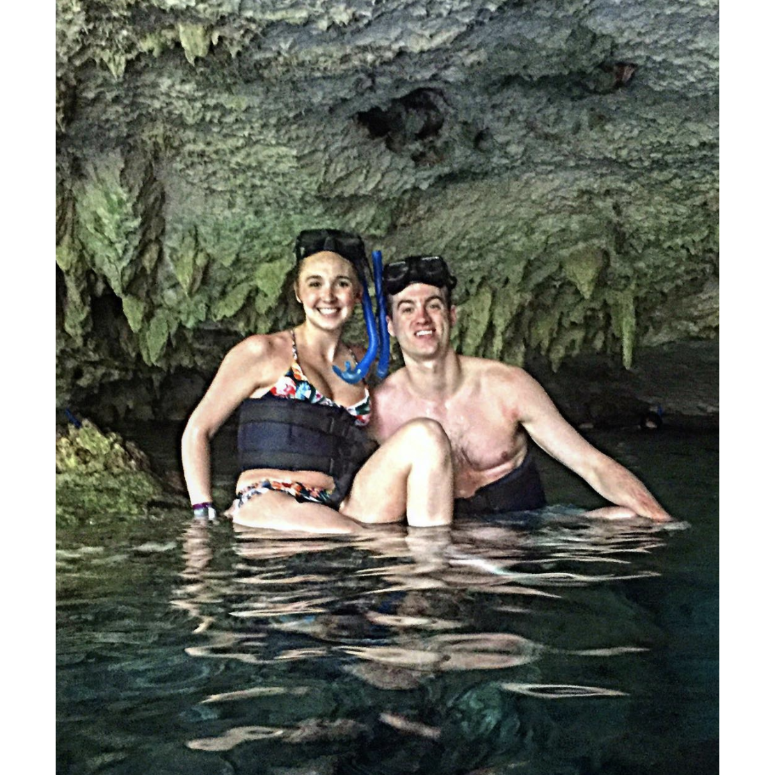 Snorkling in Dos Ojos in Tulum, Mexico - March 2017