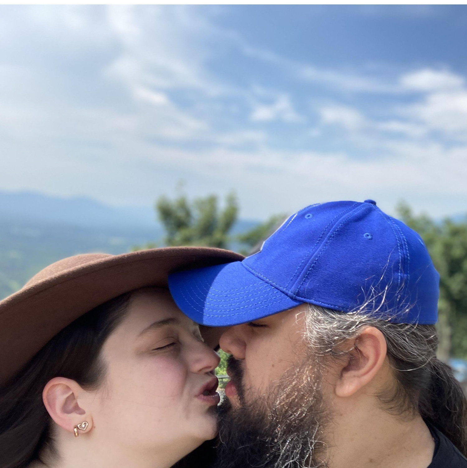 The almost kiss.... cause the camera betrayed us and got more of the sky than us