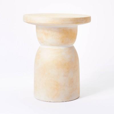 Montebello Shaped Ceramic Accent Table Light Brown - Threshold™ designed with Studio McGee