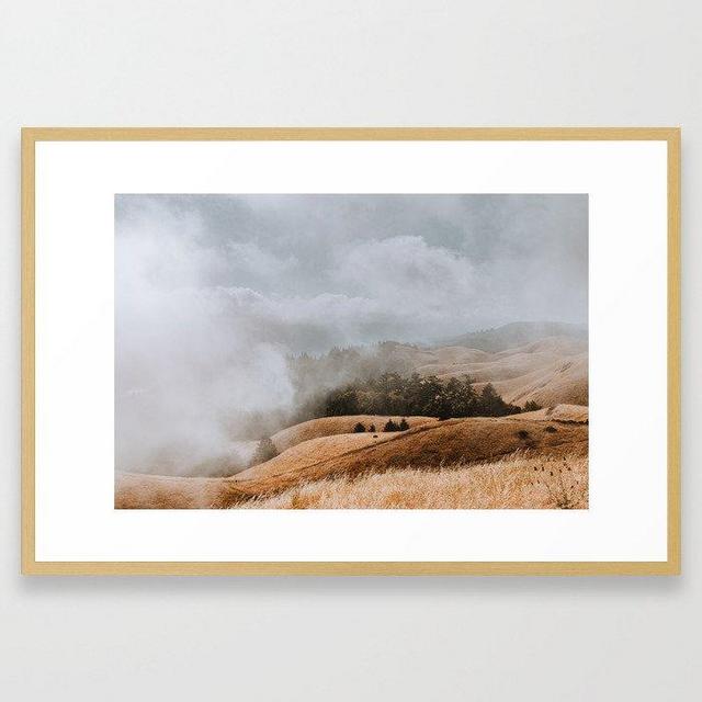 Fog and Clouds on Mount Tamalpais Framed Art Print