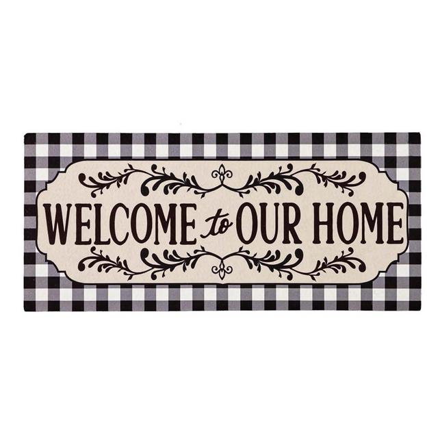 Evergreen Sassafras Classic Welcome Home Interchangeable Entrance Doormat | Indoor and Outdoor | 22-inches x 10-inches | Non-slip backing | All-Season | Low Profile | Home Décor